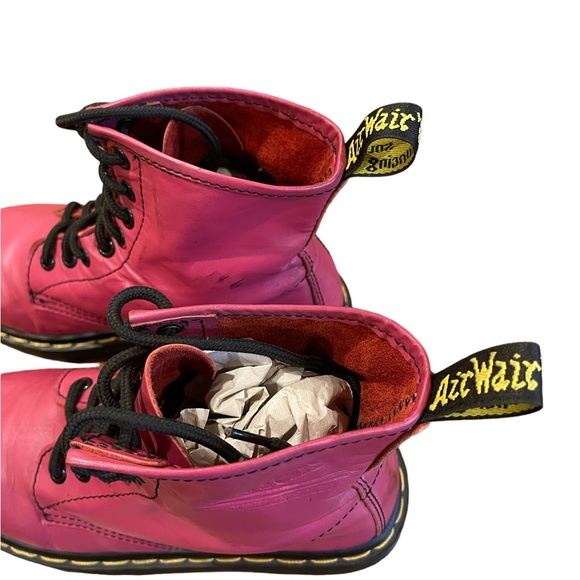 Dr. Matens 1460 Air Wair Fuschia Leather Boots Size 5 - Picture 7 of 9